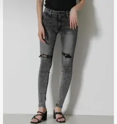 AZUL ダメージ スキニー デニム