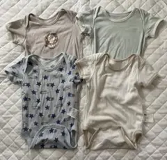 ユニクロ　ベビー肌着 半袖　ボディスーツ　4点セット