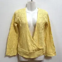 オゾック カシュクールニット かぎ編みニット ベルスリーブニット 長袖ニットのサムネイル