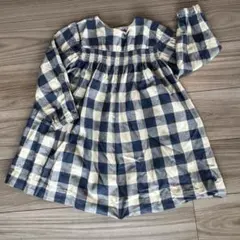 PETIT BATEAU チェック柄ワンピース 116cm