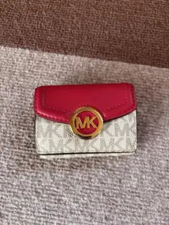 ま*☆様 マイケルコース 三つ折り財布 ピンク/ベージュ