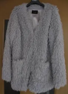 one way ワンウェイ ファーコート ブルーグレー系 フェイクファー