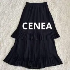 【新品】洗える♡CENEA セネア プリーツ 2段スカート ブラック