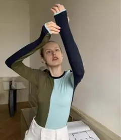 LONSLAN カラーブロックカットソー