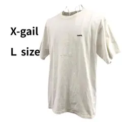 エックスガール ホワイト 半袖Tシャツ ワンポインロゴ Lサイズ ストリート