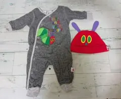 はらぺこあおむし　ベビーロンパース　帽子付き