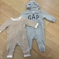 GAP フード付きジャンプスーツ 6-12ヶ月 ２枚セット
