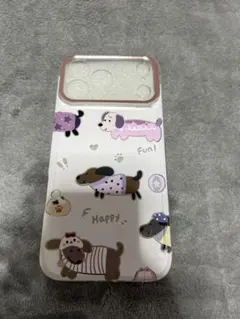 犬デザイン iPhone17promax用ソフトケース