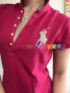 激レア　キラキラビーズ刺繍　Y2K ラルフローレン　ビッグポニーポロ　S相当