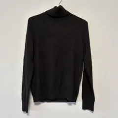 UNIQLO タートルネック ニット ブラック 長袖 カシミヤ100%