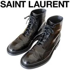 SAINT LAURENT サンローラン パテントレザー ワークブーツ 42のサムネイル