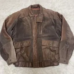 ヴィンテージ　A2 ブルゾン　ミリタリージャケット　豚革　本革　レザー　茶