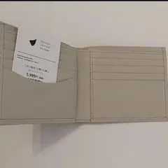 大特価❕BUSINESS LEATHER FACTORY 二つ折り財布 ベージュ