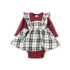 branshes ブランシェス　ジャンスカ重ね着風ドッキング長袖カバーオール