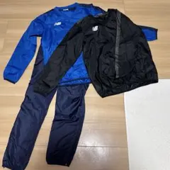 New Balance ピステ 上下　ウィンドブレーカー 青/黒　160