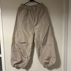 ベージュ ワークパンツ ゴムウエスト
