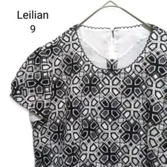 【新品・23ss】 Leilian ジオメトリック刺繍 半袖ブラウス 近年 上品 新品・23ss】 Leilian ジオメトリック刺繍 半袖ブラウス 近年 上品