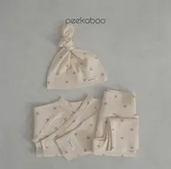 peekaboo 退院着 ニューボーン ハート柄
