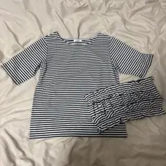 earth music&ecology ボーダー 半袖Tシャツ