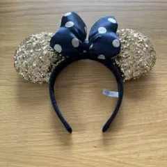 ディズニー ゴールドスパンコールミニーカチューシャ