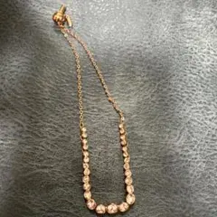 スワロフスキー　ピンクゴールドカラー スライド式 ブレスレット