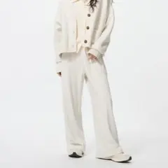 UNIQLO ウォームフリースストレートパンツ/丈短め