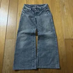 KariAng バギーデニム 日本製 パイソンレザー 刺繍