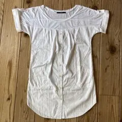 【美品】Munich 白半袖シャツ×カットソー 日本製のサムネイル