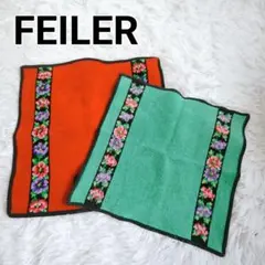 FEILER フェイラー ハンカチ タオル 2枚セット 花柄