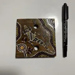 アボリジニ アート 石の装飾品 トカゲ（リザード）模様 オーストラリア
