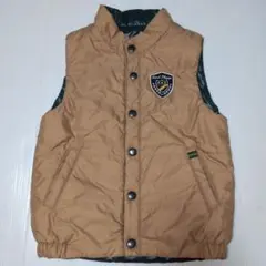 130★ミキハウス★ワッペン付き！中綿入りベスト★1回着！