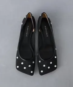 ＜PIPPICHIC＞LINDA ビジュー フラットシューズ