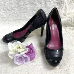 【美品】コールハーン　エナメル×レザーコンビ　ハイヒール