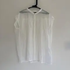 473. 新品　アンとマリーズ　シャツ　 シアー ノースリーブ　ブラウスのサムネイル