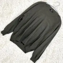 ボッシュ グリーン Vネック プルオーバー トップス 長袖 Mサイズ カジュアル