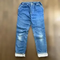 BeBe デニムパンツ 150サイズ レース裾付き