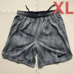 NIKE　ナイキ　総柄　ショート　ハーフ　パンツ　ドライフィット　グレー　XL