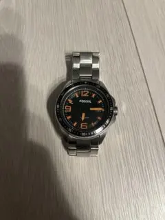 FOSSIL 腕時計 ブラック/オレンジ