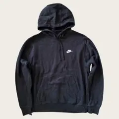NIKE パーカー ワンポイント 刺繍ロゴ 黒 フーディ ブラック 古着 定番