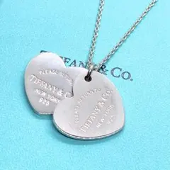 63 希少 ティファニー ネックレス リターントゥ ダブルハートビックタグ