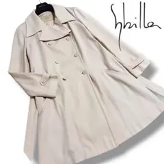 美品♡ シビラ 美シルエット♡ コットンMIX 裏地なし トレンチコート ピンクのサムネイル