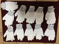 作業用背抜き手袋 男性用Ｌサイズ 11組セット長期ストック未使用黄ばみ有り。のサムネイル