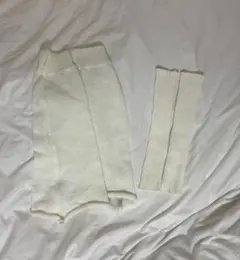 ホワイト レッグウォーマー ＆ アームウォーマー