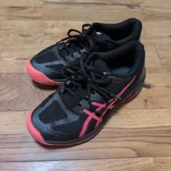 ASICSオールコート テニスシューズ ブラック/ピンク
