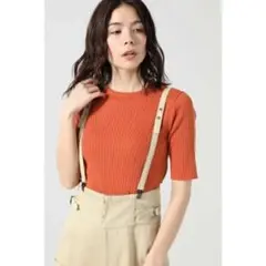 ROSE BUD｜リブ5分袖ニットのサムネイル