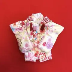 犬の着物✨犬用本格振袖&お被布セット S ピンク 化繊金彩入り 犬服