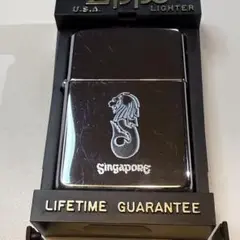 Zippo シンガポールデザイン ライター セット Zippo ジッポー 漢字 和柄 シルバーサテン ゴールド 金銀 代表