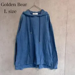 Golden Bear ゴールデンベア パーカー L ブルー フーディー 綿のサムネイル