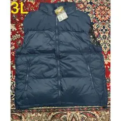 ワークマン リペアテック洗えるフュージョンダウンスタンドベスト ネイビー 3L