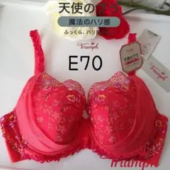 トリンプ　天使のブラ0098 魔法のハリ感　 ブラジャー　E70 オレンジのサムネイル